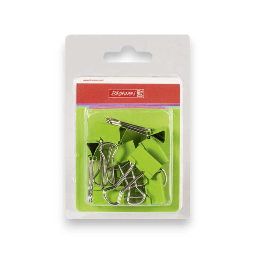 Picture of BRUNNEN FOLD BACK CLIPS GREEN 20MM 10 PACK